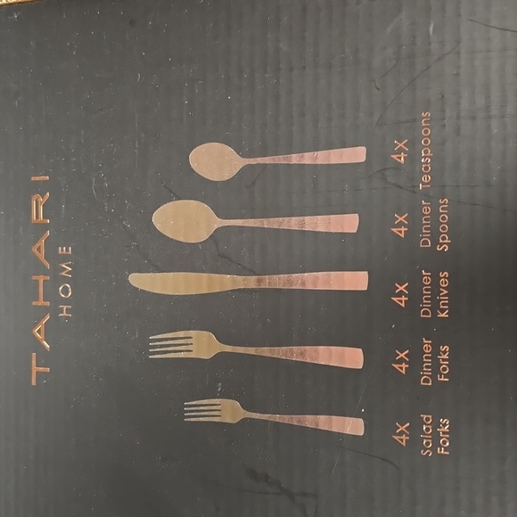 HOST PICK. NIB. Tahari Home 20pc Flatware Set - Picture 3 of 5
